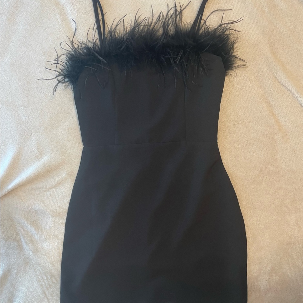 Edikted feather black dress